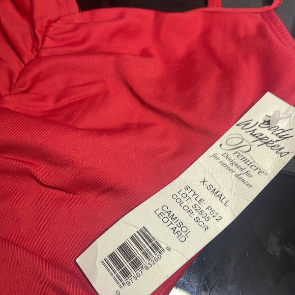 RED Body Wrappers Premiere shirred camisole dance/ ballet leotard - Style #P522 - Picture 10 of 13